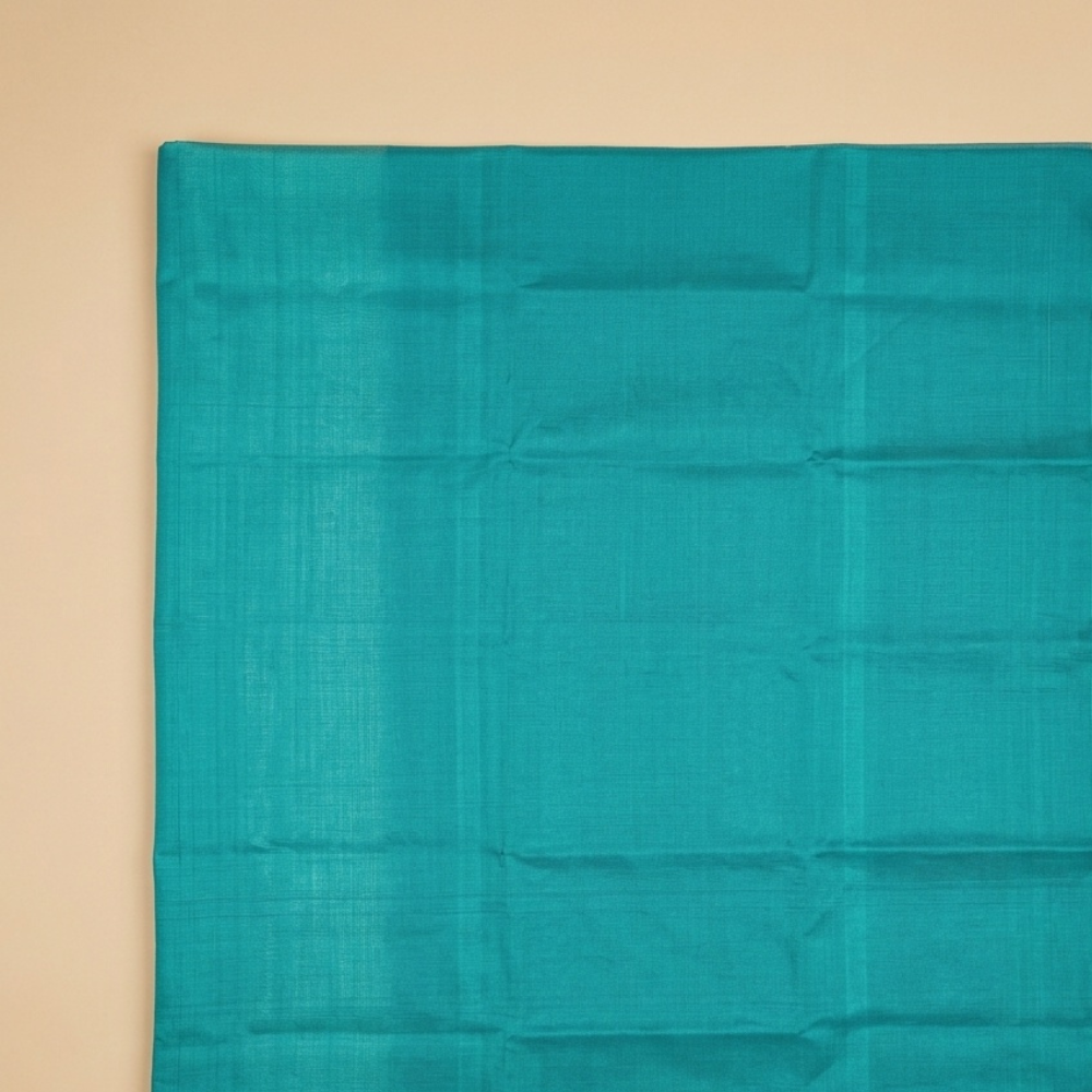 Mint Green & Deep Teal Dual-Tone Mangalagiri Silk Cotton Saree
