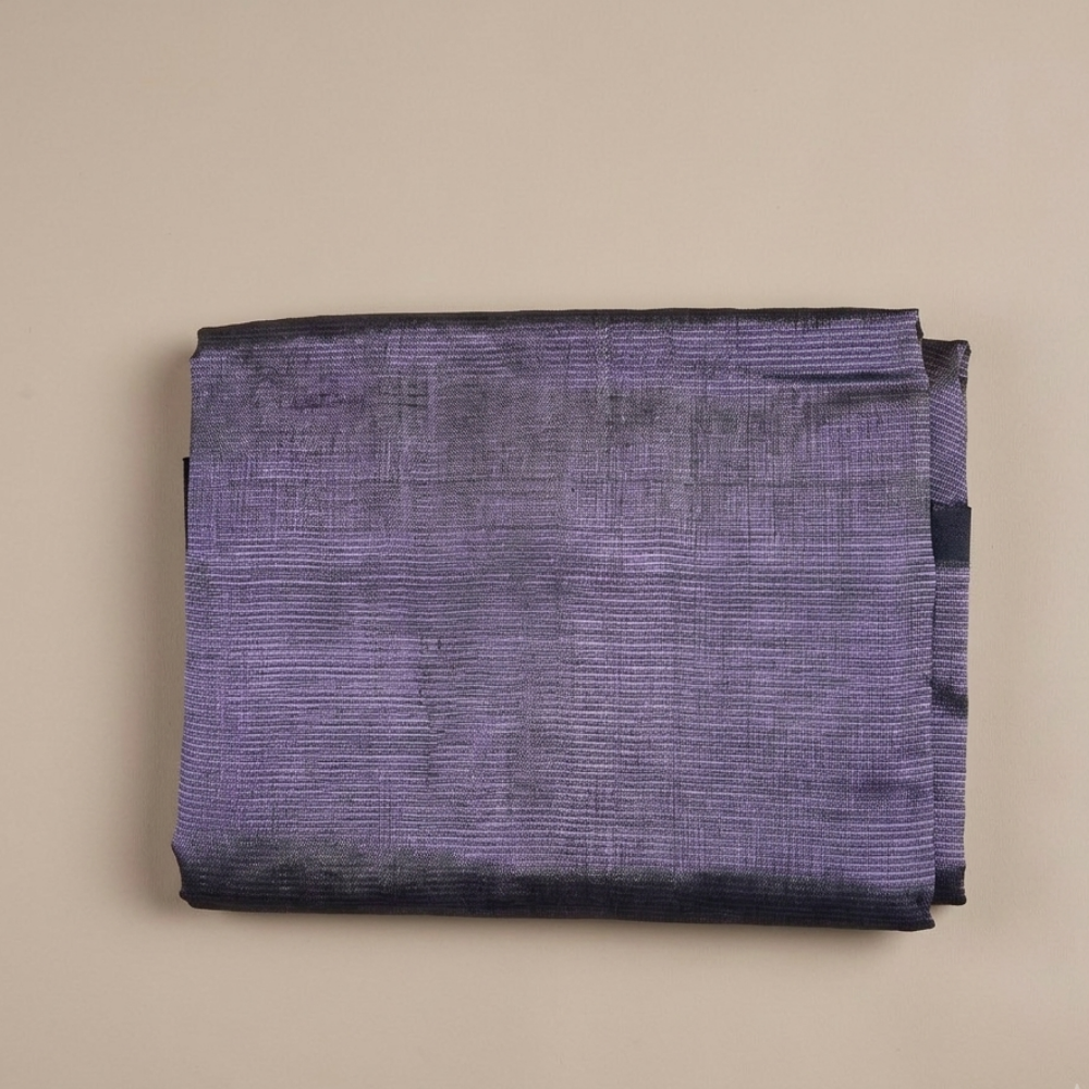 Deep Violet & Charcoal Grey Dual-Tone Mangalagiri Silk Cotton Saree