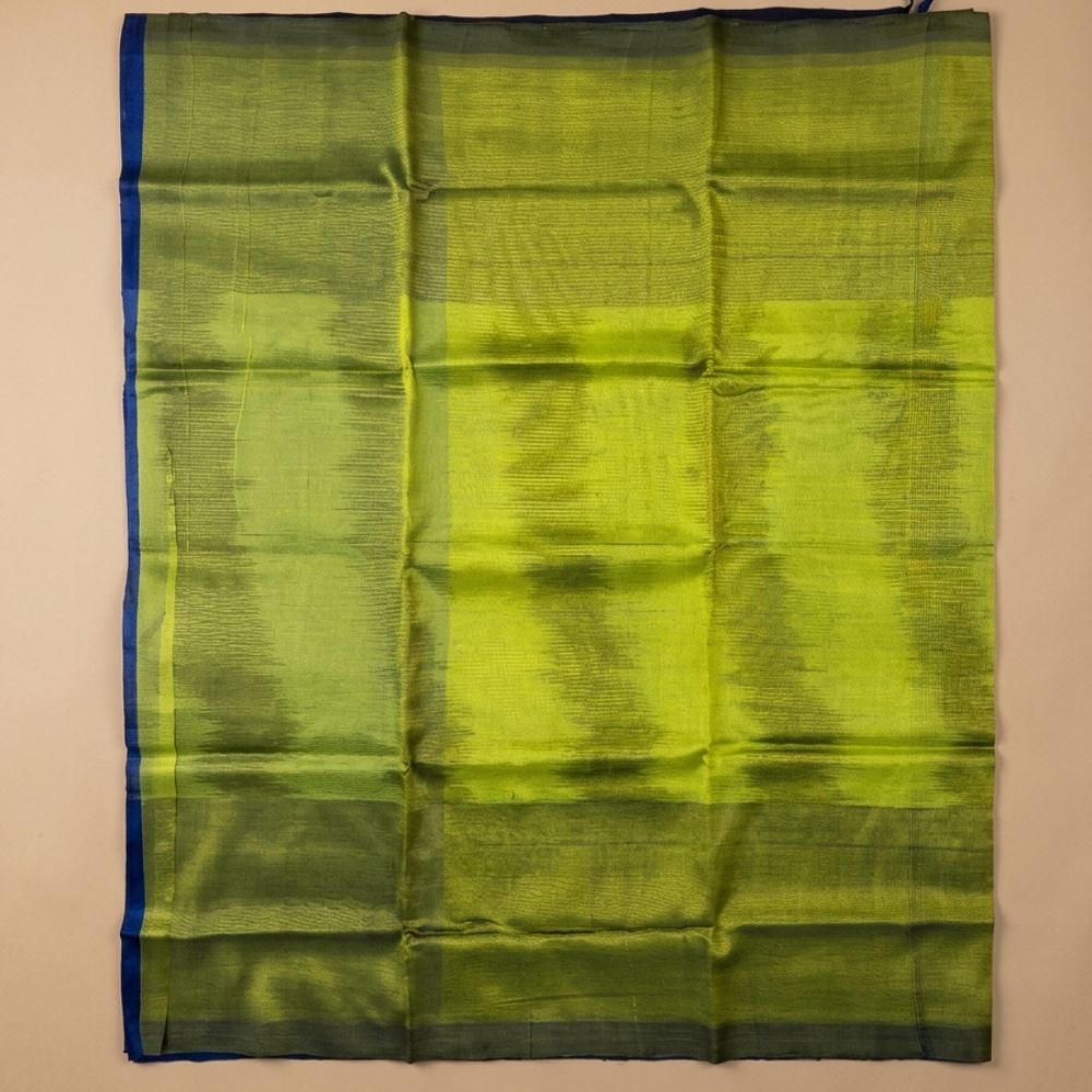 Olive Green Mangalgiri Silk Cotton Dual Colour Saree