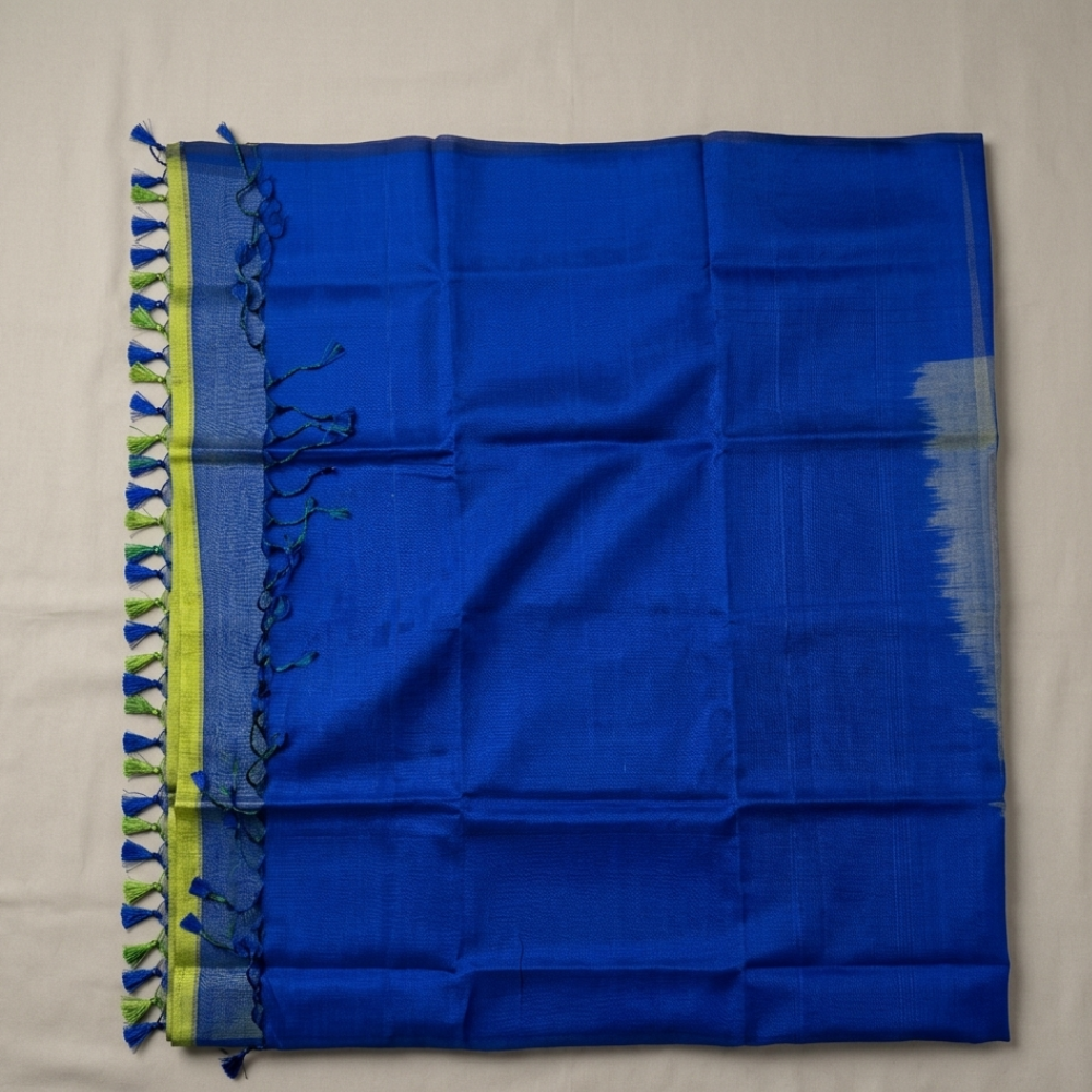 Olive Green Mangalgiri Silk Cotton Dual Colour Saree