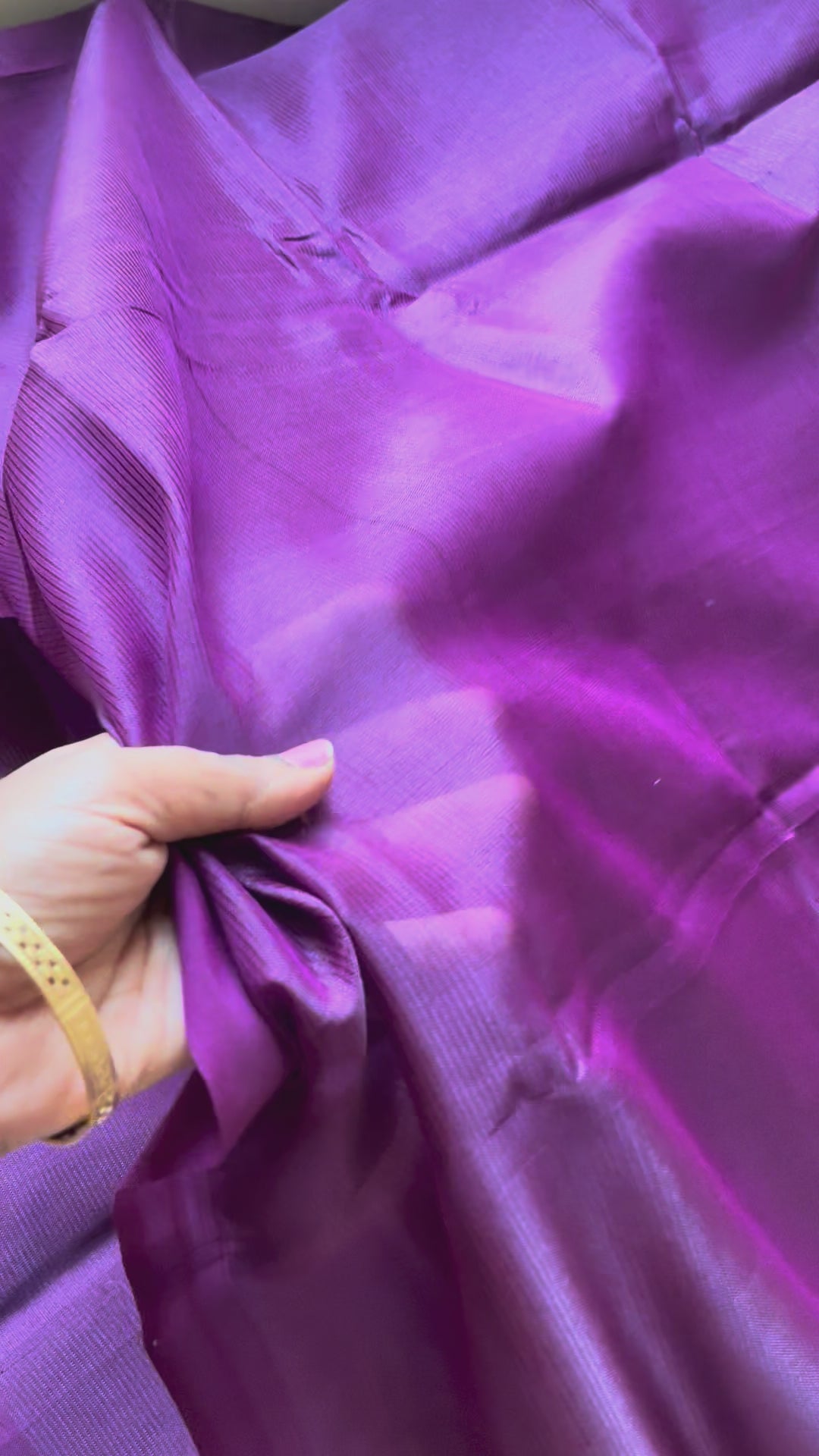 Deep Purple Handloom Mangalagiri Silk Cotton Saree with Multicolored Ikat Pallu